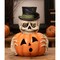 Bethany Lowe 14.0 Inch Mr. Skully With Pumpkin Halloween Figurine , Lightweight Halloween Decor Halloween Object